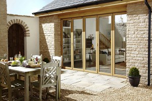 5 pane bi-fold door installation